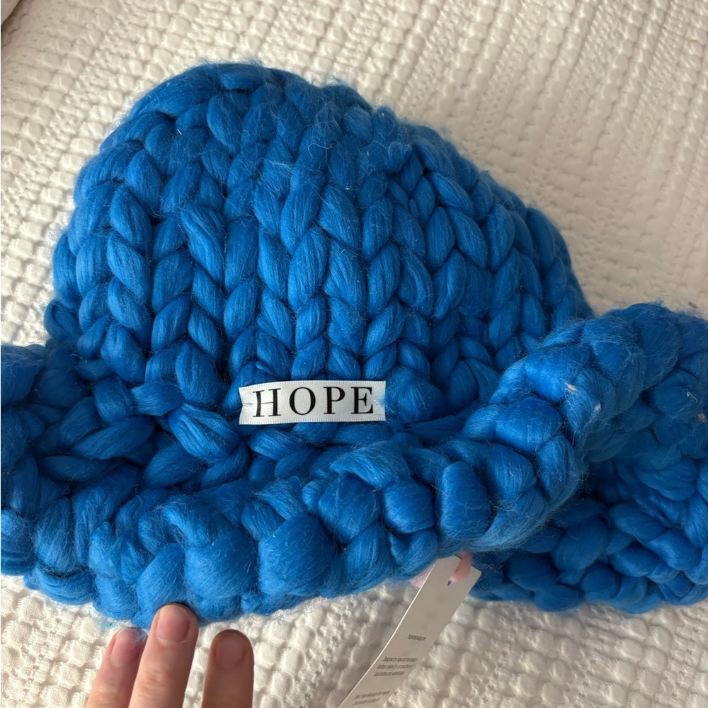 Hope Macaulay Vibrant Blue Knit Bucket Hat